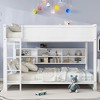 Grungis Queen Over Queen Loft Bed with Storage Cabinets and Charging Station,Bunk Bed with Ladder and Guardrails,Loft and Bunk Bed for Bedroom - 2 of 4