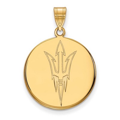 Black Bow Jewelry 14k Yellow Gold Arizona State Sun Devils NCAA Large Pendant