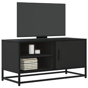 CLIHOME Heavy Duty Vintage TV Stands And Consoles, Metal Entertainment Center With Storage Cabinet - 1 of 4