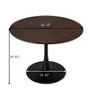 42.13"Modern Round Dining Table,Four Patchwork Tabletops with Solid Wood Veneer Table Top - 4 of 4