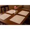 HomeRoots 15" Set of Four Ivory And Natural Jute Square Placemats - 2 of 4