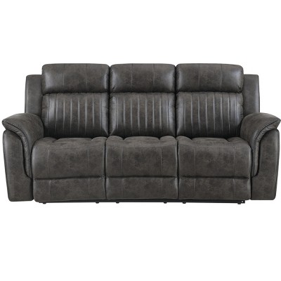 STEBAN Gray RECLINING SOFA
