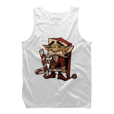 Men's Design By Humans The Candy Cane Elf By HawksAerie Tank Top