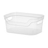 Sterilite 9.5 x 6.5 x 4 Inch Small Open Scoop Front Clear Storage Bin with  Comfortable Carry Through Handles for Household Organization (48 Pack) in  2023