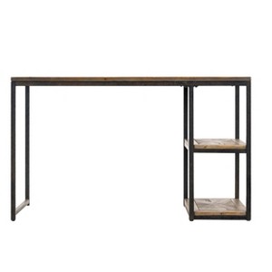 Garviston Reclaimed Wood Writing Desk - Industrial Style - HO0616 - Black - SEI - 1 of 4