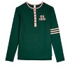 Memoi Girls Snap-Front Varsity Long Sleeve T-Shirt - 3 of 4