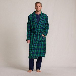 Lands' End Men's Flannel Robe - 1 of 4