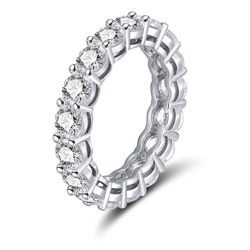 Eternity Ring for Women Wedding Cz Sterling Silver Band  Ginger Lyne Collection Size 7 - image 1 of 4