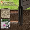 Tangkula Privacy Fence Screen 48" L x 46" H Air Conditioner Fence w/ 5 Ground Stakes Outside - 4 of 4