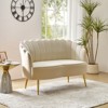 Savier 50.2" Contemporary Velvet Living Room and Bedroom Tufted Loveseat | KARAT HOME - 3 of 4