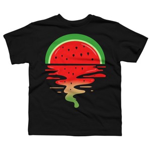 Boy's Design By Humans Watermelon Vaporwave Sunset By MinShop T-Shirt - 1 of 2