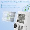 Portable Air Conditioners for Room up to 750 Sq.ft, 14,000 BTU Floor AC , Remote Control, 24-Hour Timer, Window Slider Kit - 4 of 4