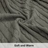 Cotton Cable Knit Blanket, Ultra-Soft Cozy Blanket for Couch & Bed Decor - NTBAY - 3 of 4