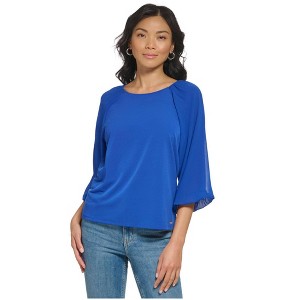 Calvin Klein Womens Work Wear Office Knit Blouse - 1 of 1