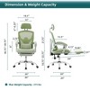 Grungis Office Chair with  Lumbar Support Pillow and Padded Armrests,Ergonomic Computer Chair with Retractable Footrest for Adult,Student - 3 of 4