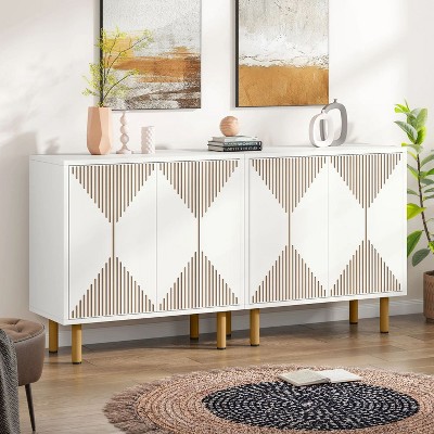 Hommoo Modern Sideboard Buffet, 59" Wood Storage Cabinet with Doors