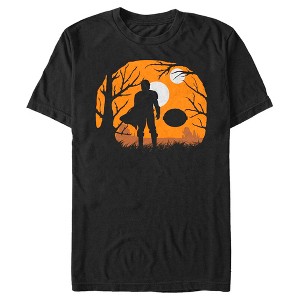 Men's Star Wars: The Mandalorian Halloween Din Djarin Haunting Galaxy T-Shirt - 1 of 4