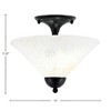 Toltec Lighting Any 2 - Light Flush Mount in  Matte Black with 12" Gold Ice Shade - 2 of 2