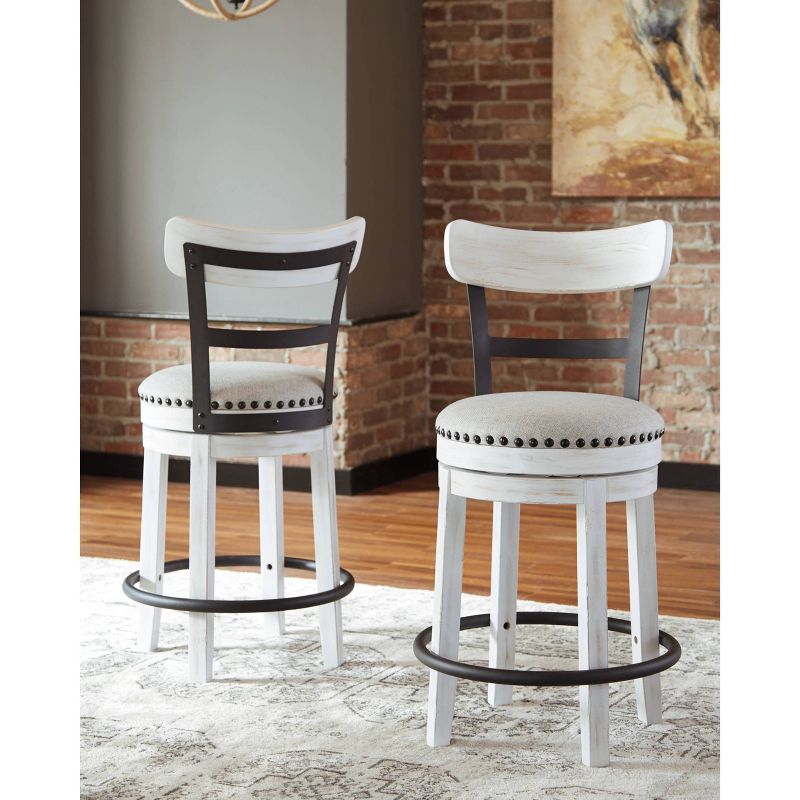 Valebeck Upholstered Swivel Counter Height Barstool - Signature Design by Ashley, 2 of 10