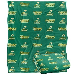 Norfolk State University Logo Pattern Silky Touch Blanket White 50x60 - 1 of 4
