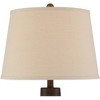 Regency Hill Glenn 27" Tall Urn Farmhouse Rustic Traditional Table Lamps Set of 2 WiFi Smart Socket Dark Terra Cotta Finish Living Room Bedroom - 3 of 4