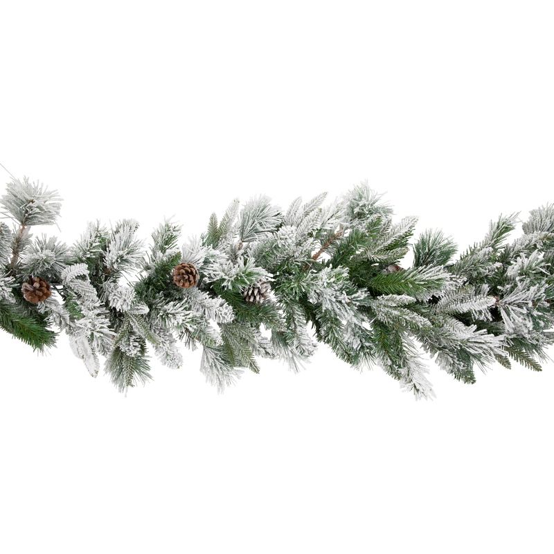 Northlight Real Touch™️ Flocked Rosemary Emerald Angel Pine Artificial Christmas Garland - 9' x 14" - Unlit, 6 of 11