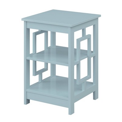 Town Square End Table with Shelves Sea Foam - Breighton Home