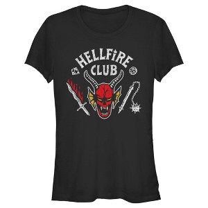 Juniors Womens Stranger Things Hellfire Club Costume T-Shirt - 1 of 4