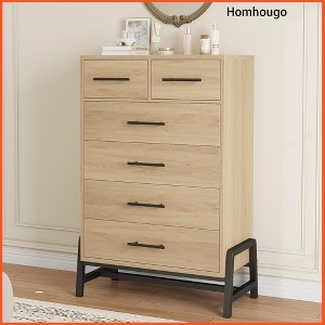 6 Dresser for Bedroom, 46.6" Tall Dresser, Tall Drawer with Storage Freestanding, Closet Storage Chest - 1 of 4