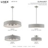 Livex Lighting Elmhurst 4 - Light Semi-Flush Mount in  Brushed Nickel/Shiny White - 2 of 4