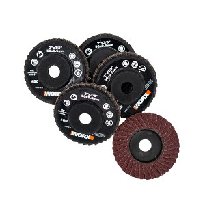 Worx MakerX WA7254 2" 80g Flap Sanding Wheels (5pc) - 1 of 4
