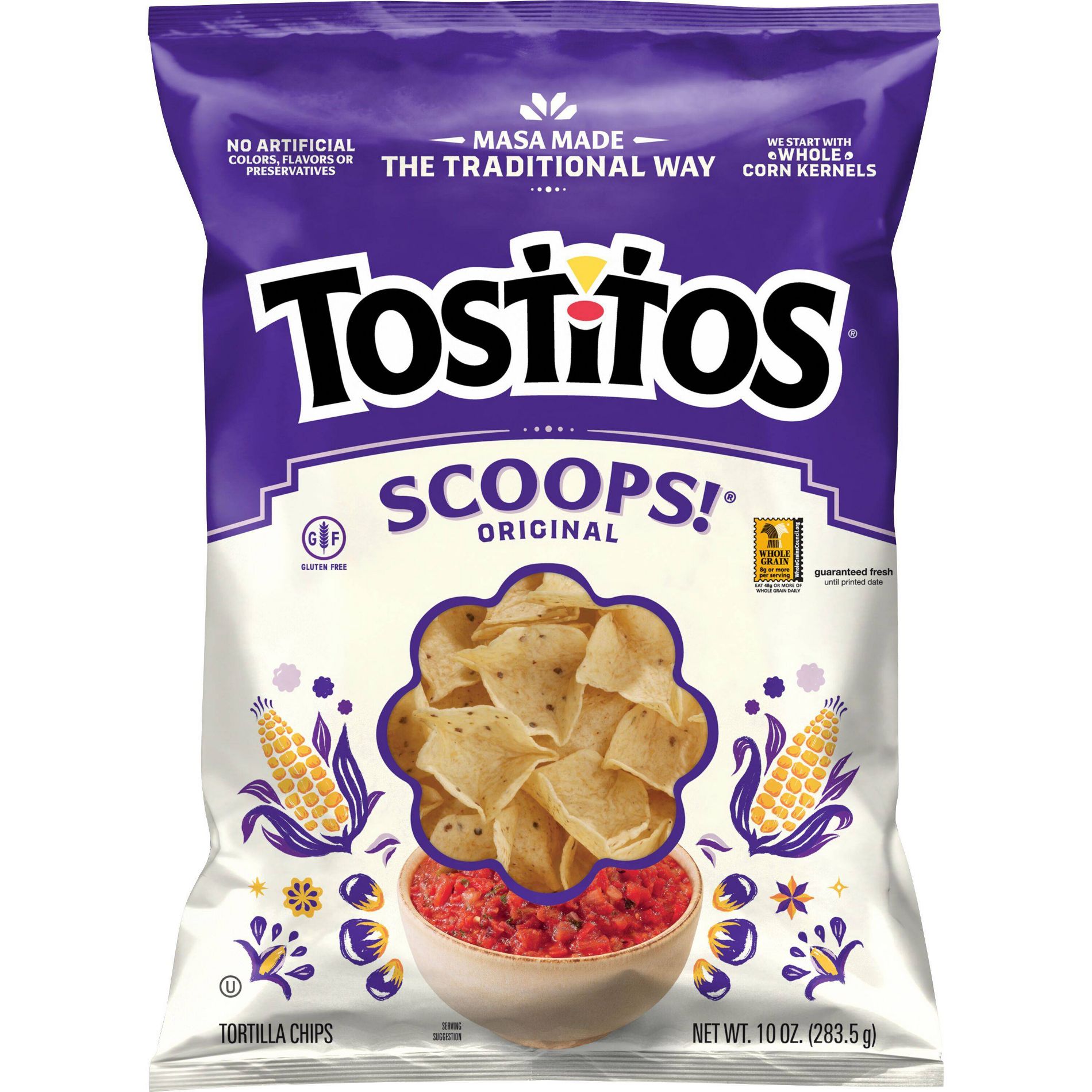 Tostitos Scoops! Tortilla Chips - 10oz: Gluten-Free, No Artificial Preservatives