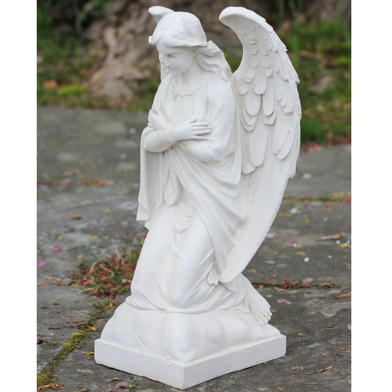 Northlight 20.25" Kneeling Angel Religious Outdoor Patio Garden Statue - Ivory, 3 of 7