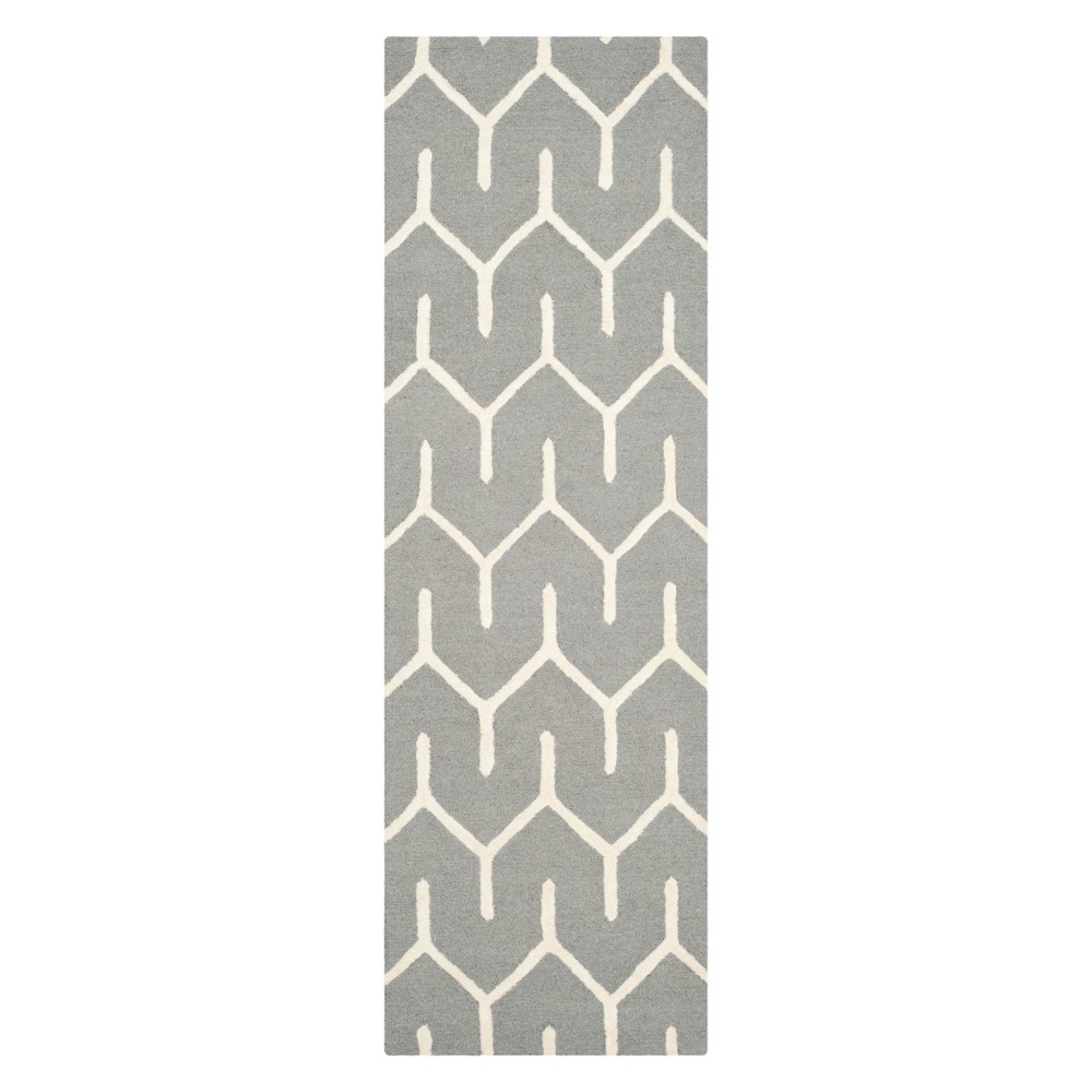  Runner Lanie Geometric Area rug Dark Gray/Ivory