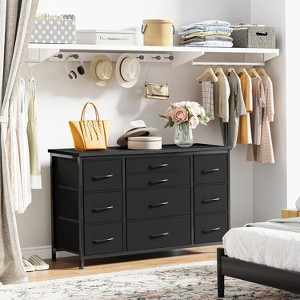 Wide 10-Drawer Dresser, 55'' TV Stand w/ Power Outlet, Storage Cabinet for Bedroom/Closet, Sturdy Metal Frame, Entertainment Center - 1 of 4