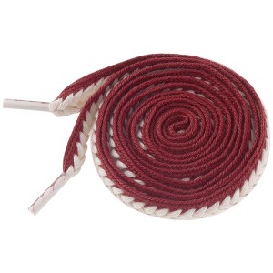 INSPIRE CHIC Wide Fat Contrast Color Braided Twist Weave Shoelaces 1 Pair - 1 of 4
