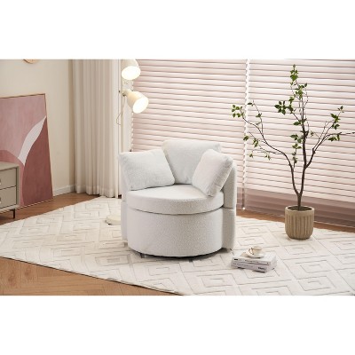 NicBex Swivel Chair with Storage Accent Chair With Back Cushion Living Room Chair for Reading Room, Bedroom