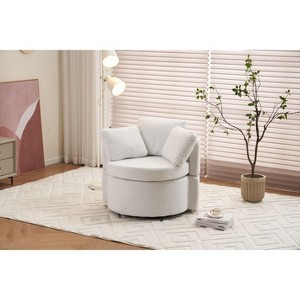 NicBex Swivel Chair with Storage Accent Chair With Back Cushion Living Room Chair for Reading Room, Bedroom - 1 of 4