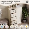 5 Drawers Dresser Organizer with Sliding Barn Door, Wood Storage Cabinet - 3 of 4