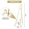 Gold Easel Stand for Sign, Adjustable Wedding Welcome Sign Stand with Chain Support, Heavy Duty Metal Floor Easels for Displaying Pictures Posters - 3 of 4