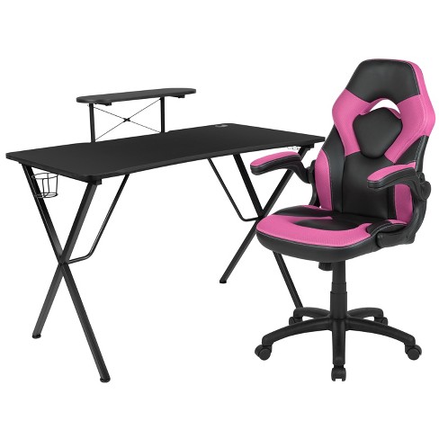 Gaming desk with online chair set