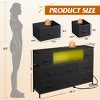 8-Drawer Fabric Dresser with Charging Station and LED Lights, TV Stand for 55-Inch - 4 of 4