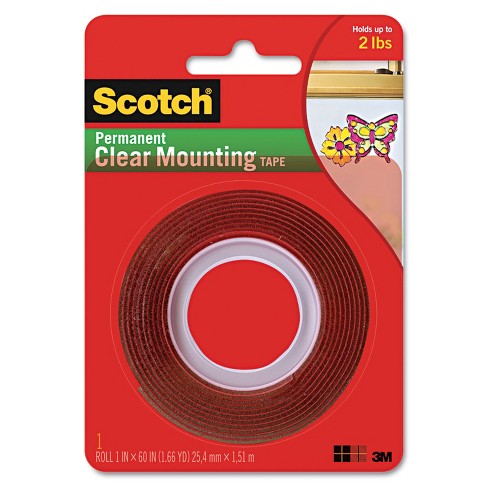 Scotch Permanent Double-Sided Tape, Clear