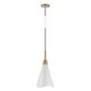 Nuvo Lighting Tango 1 - Light Pendant in  Matte White/Burnished Brass - 3 of 4