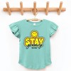 The Juniper Shop SmileyWorld Stay Groovy Flutter Sleeve Tee - 3 of 4