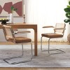 Coralia Dining Chair (Set of 2) - DCH1102 - Cognac/Natural - Safavieh - 3 of 4