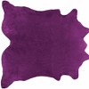 HomeRoots 6' X 7' Plum Cowhide Handmade Area Rug - 4 of 4