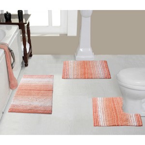Gradiation Rug Collection Cotton Tufted Set of 3 Bath Rug Set - Home Weavers - 1 of 4
