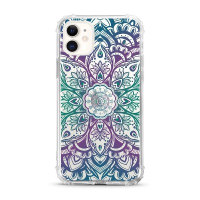 OTM Essentials Apple iPhone 11 Clear Case - Mandala Heart Green Purple