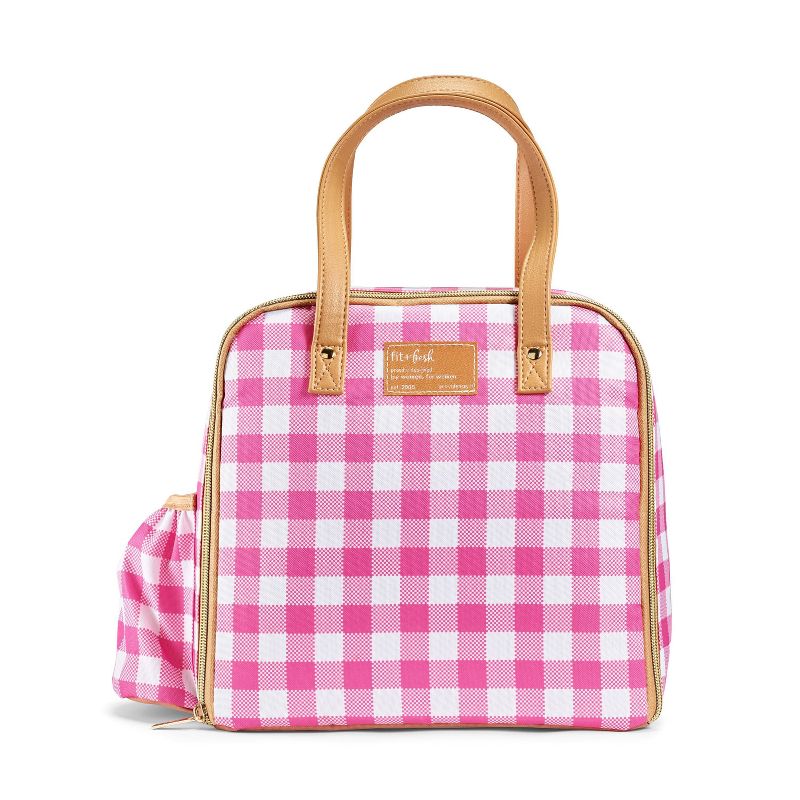 Fit &#38; Fresh Wichita Classic Gingham Lunch Bag - Pink, 5 of 11